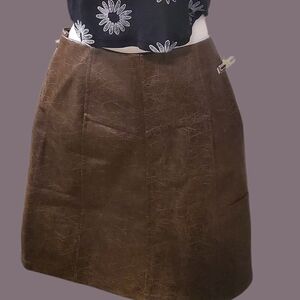 SHEIN Textured Brown Mini Skirt